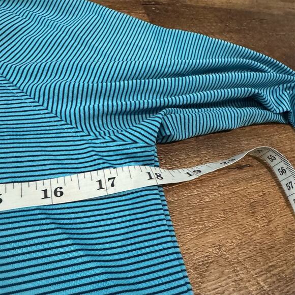 Under Armour Blue Stripe HeatGear Loose 1/2 Zip Pullover S Running Activewear - Picture 7 of 9